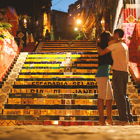 Treppenkunstwerk des chilenischen künstlers Jorge Selarón